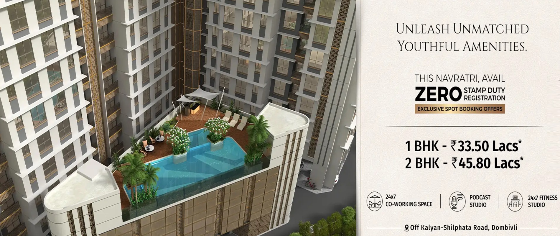 Are there any 2 BHK affordable flats available in Dombivli?